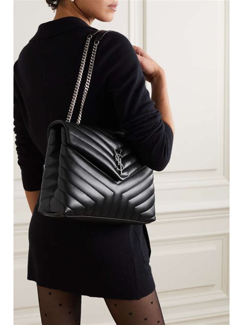 ysl medium quilted leather shoulder bag|YSL shoulder bag with tassel.